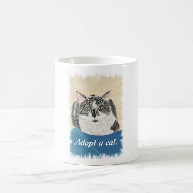 Painting - Adopt a cat promotion mugs (Center)