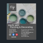 Painting and decorating business  flyer<br><div class="desc">Custom Interior Design Flyer – Business Poster Promote your interior decorating or design business with this professional, fully editable mail drop flyer or poster. Designed by The Arty Apples, this flyer includes space for your business name, logo, contact information, QR code, social media icons, and two photos—perfect for showcasing examples...</div>
