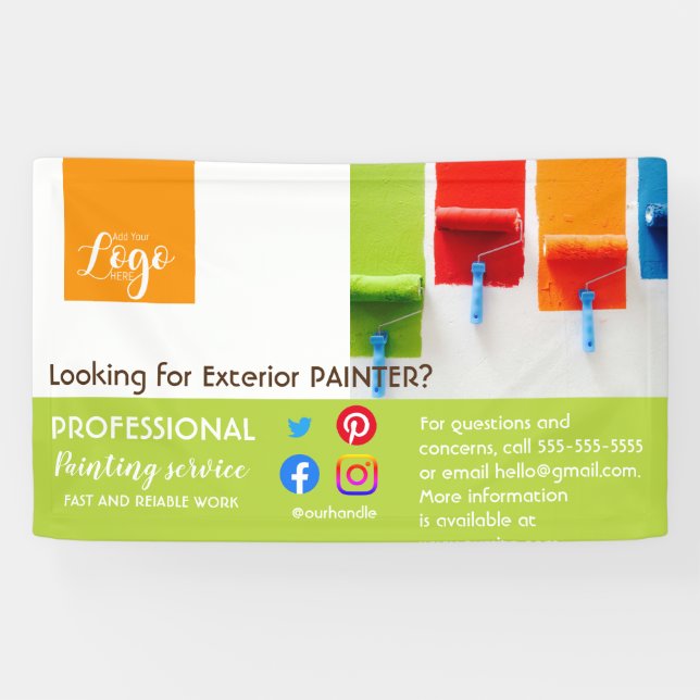 Painting and decorating handyman flyer sign (Horizontal)