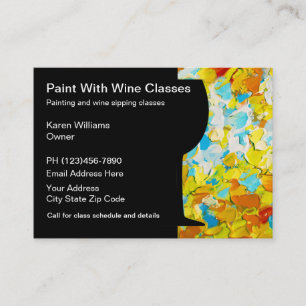 Painting And Wine Sipping Classes Business Card