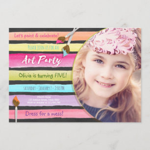 Painting Art Party invitation anniversaire Chalkbo