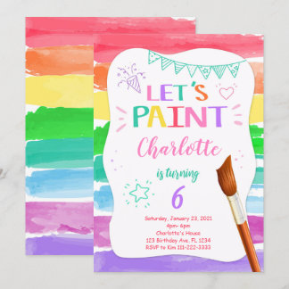Painting Birthday Invitation