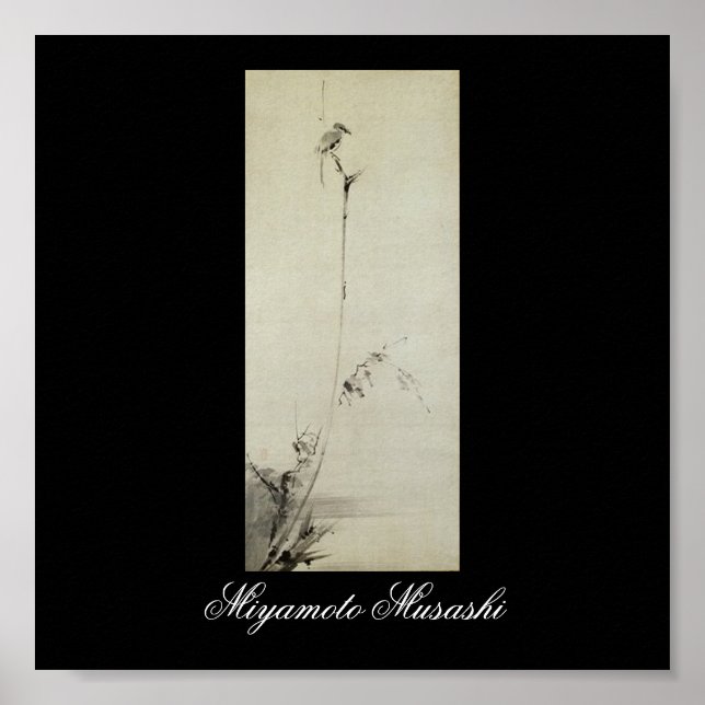 Painting by Miyamoto Musashi, c. 1600's Poster (Front)