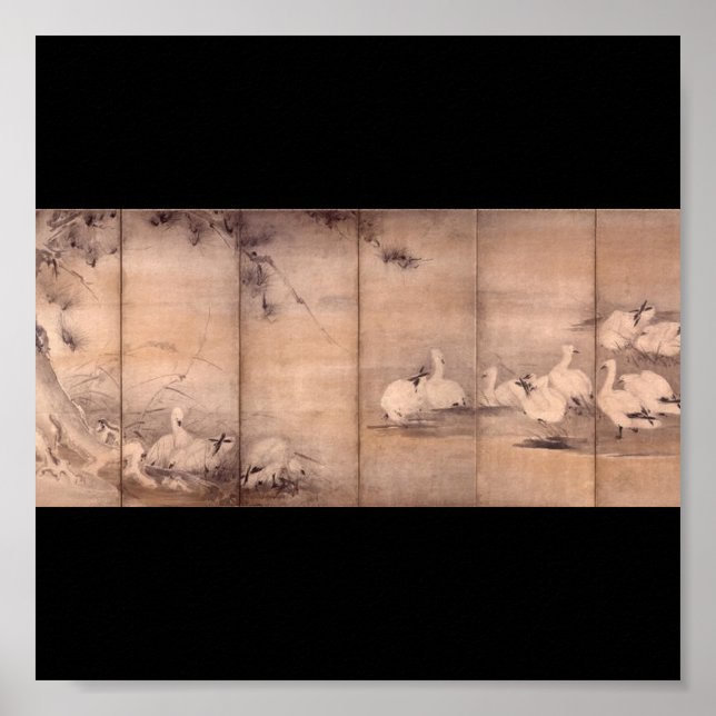 Painting by Miyamoto Musashi, c. 1600's Poster (Front)