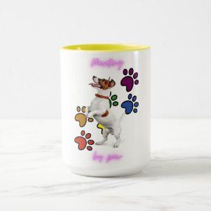 "PAINTING BY PAW' COMBO TWO TONED MUG. MUG
