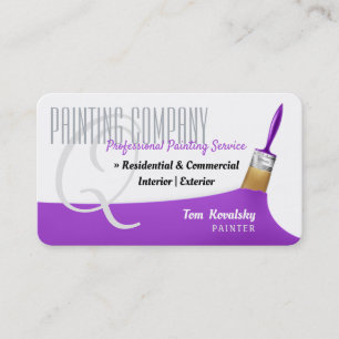Painting Company Professional Purple Business Card