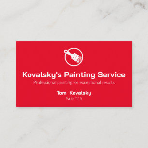 Painting Company Professional Red Business Card