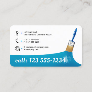 Painting Company   Professional Sky Blue Business  Card
