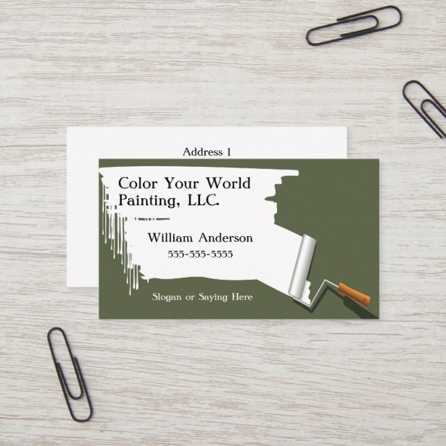Painting Contractor Business Card (Front/Back In Situ)