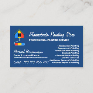 Painting Contractor Interior Exterior Business Card