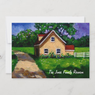 Painting: Country Cottage: Family Reunion Invitation
