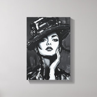 Painting Deco ( Elegant Woman at its peak ) Canvas Print