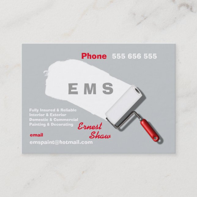 Painting & Decorating Business Card (Front)