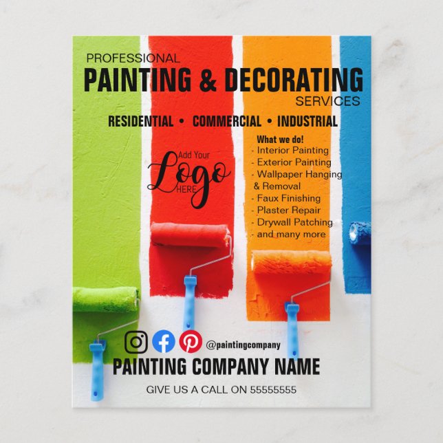 PAINTING & DECORATING business flyer (Front)