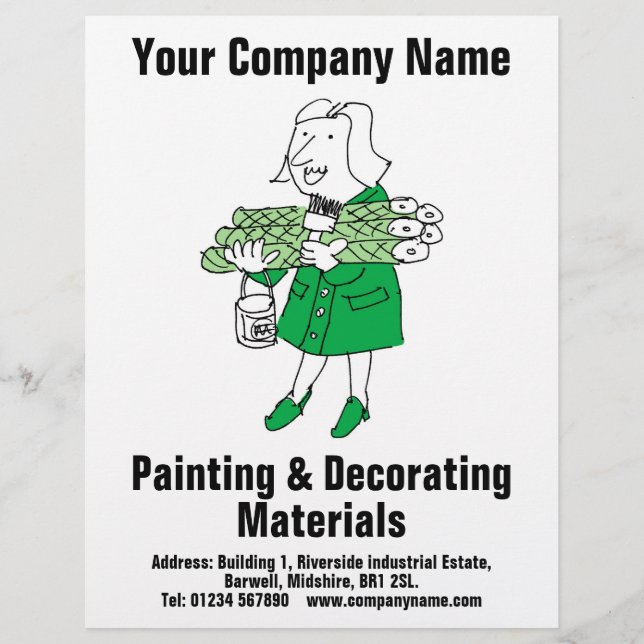 Painting & Decorating Materials Design Flyer (Front)