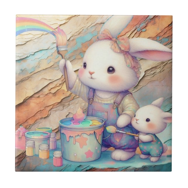 PAINTING EASTER PASTEL PRETTY TILE (Front)