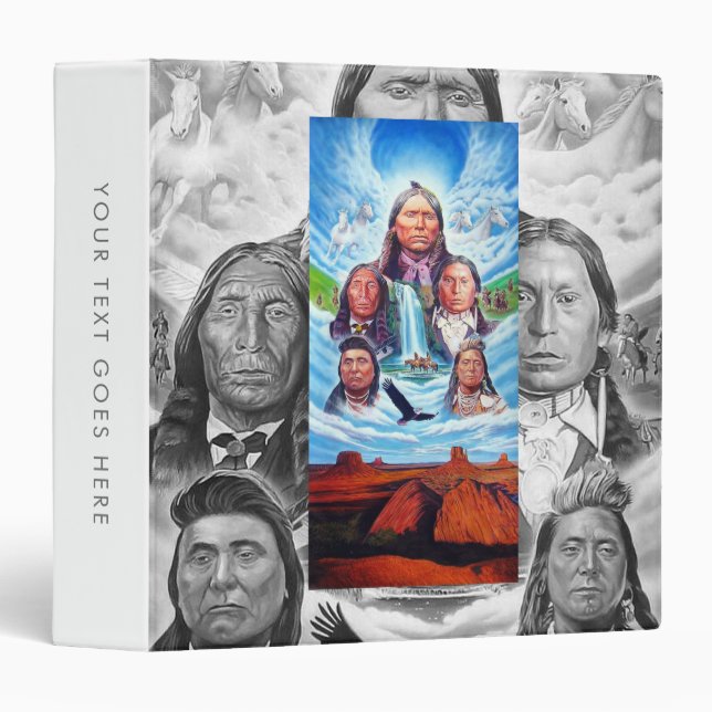 Painting Famous Indian Chiefs Native Americans Binder (Front/Spine)