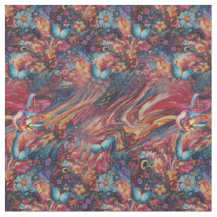 Painting Fantasy Flowers express the joy of nature Fabric