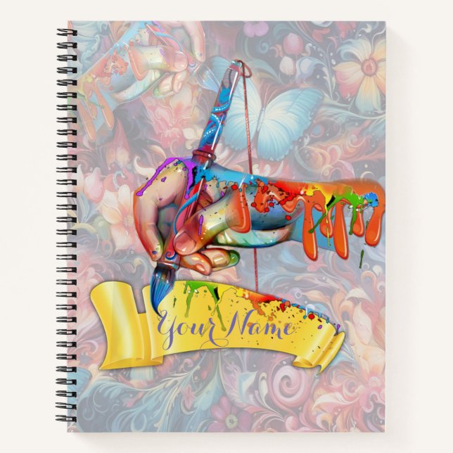 Painting Fantasy Flowers expressing nature Notebook (Front)