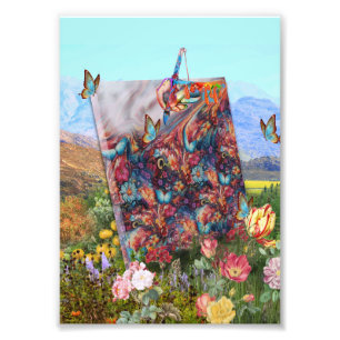 Painting Fantasy Flowers expressing nature Photo Print