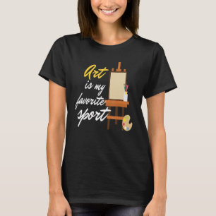 Painting Favourite Sport Artwork Artist Creative P T-Shirt