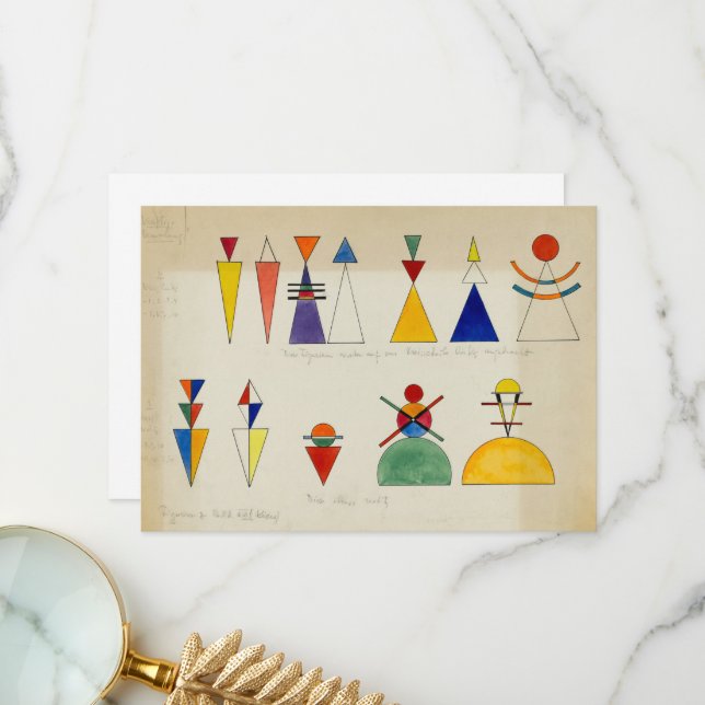 Painting Figurines by Wassily Kandinsky Thank You Card (Front/Back In Situ)