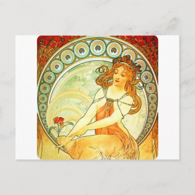 Painting. From The Arts Series by Mucha Postcard (Front)