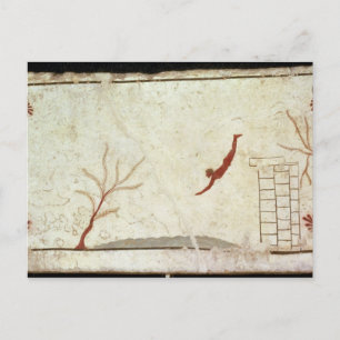 Painting from the Tomb of the Diver from the south Postcard