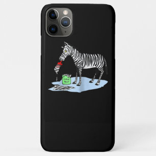 Painting Funny Cartoon Zebra Painting iPhone 11 Pro Max Case