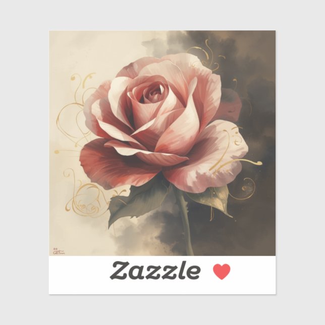 Painting Images featuring stylized blooming roses (Sheet)