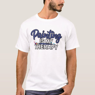 Painting Is My Therapy Typography Design T-Shirt