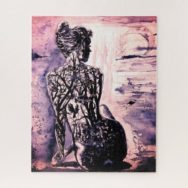 Painting Jigsaw Puzzle Nature Lady (Vertical)