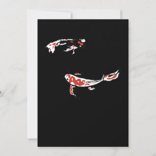 Painting Koi Carp Minimal Art Painting Meditation Holiday Card