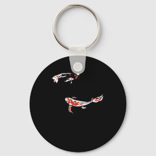 Painting Koi Carp Minimal Art Painting Meditation Keychain