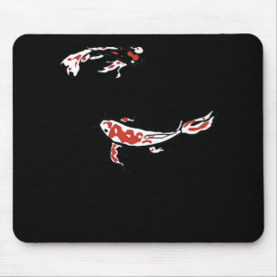 Painting Koi Carp Minimal Art Painting Meditation Mouse Pad