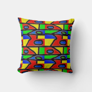 Painting La Rambla Barcelona Throw Pillow