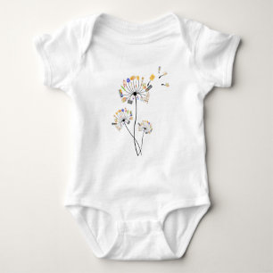Painting Lovers Dandelion Gift For painters Arts Baby Bodysuit