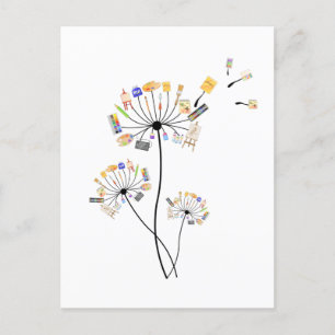 Painting Lovers Dandelion Gift For painters Arts T Postcard