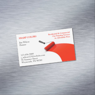 Painting Magnetic Business Card
