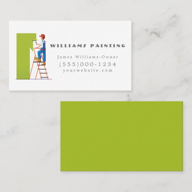 Painting Maintenance Service Business Card (Front/Back)