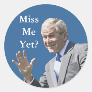 Painting-Miss Me Yet? Classic Round Sticker