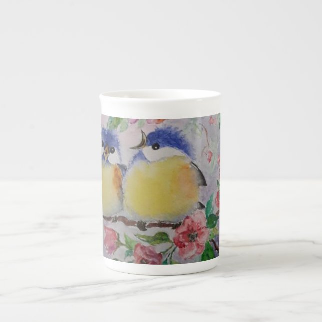 Painting Mug Beautiful Little Sparrows (Front)