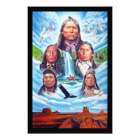 Painting Native Americans Indian Chiefs Vertical