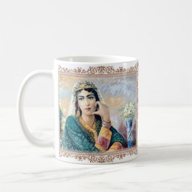 Painting of a Beautiful Persian Girl mug (Left)