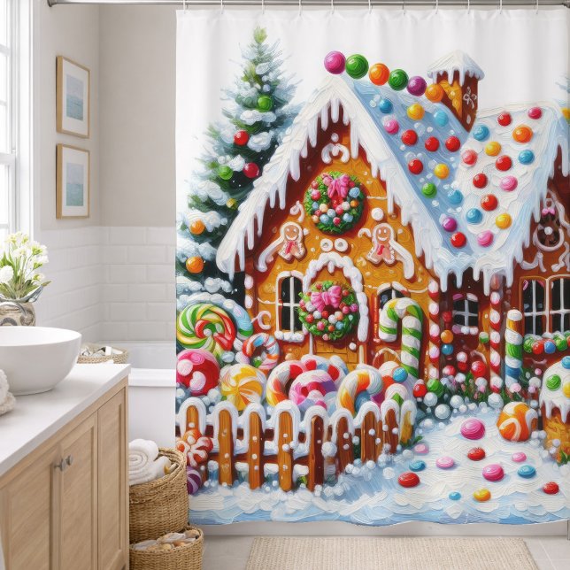 Painting of a Colourful Candy Gingerbread House (Creator Uploaded)
