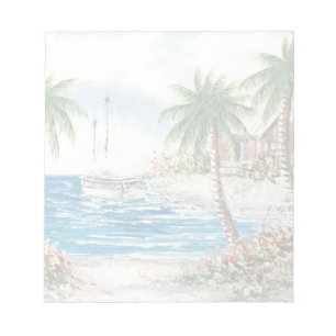 Painting Of A Sailboat In Hawaii Notepad