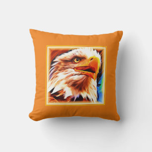 Painting of a Stunning Eagles Face. Buy Now Throw Pillow