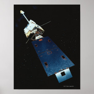 Painting of a Weather Satellite Poster