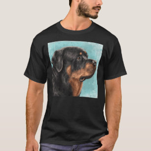 Painting Of An Adorable Rottweiler From The Side L T-Shirt