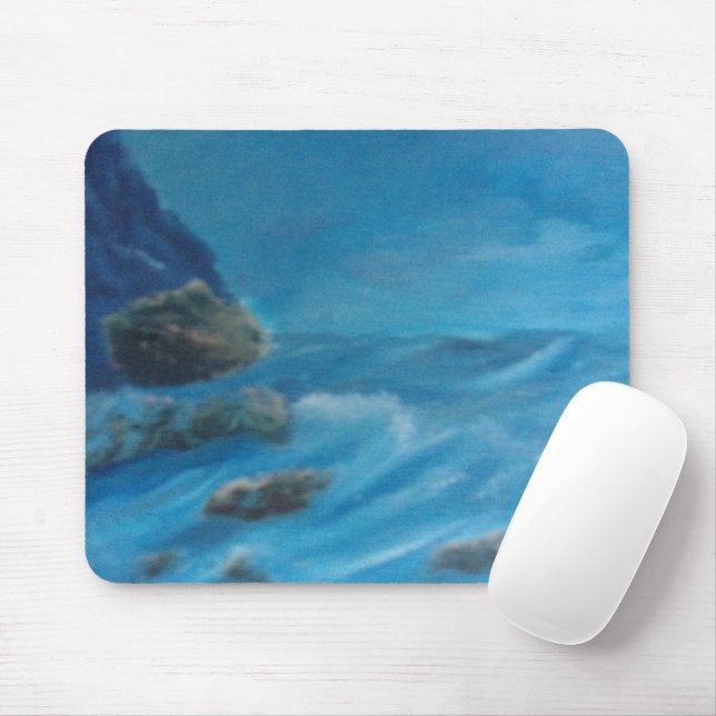 Painting of an Ocean Mouse Pad (With Mouse)